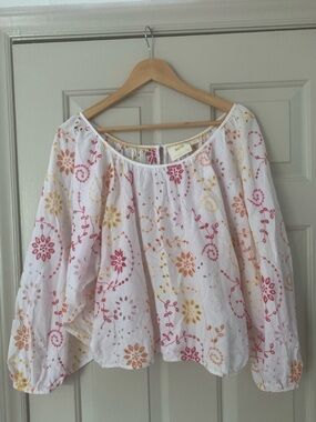 NWOT Maeve Addison Eyelet Blouse